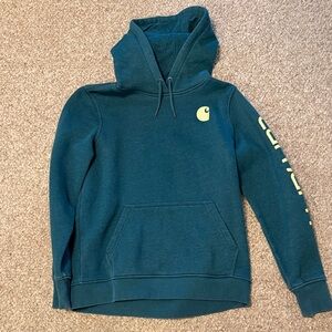 Women’s Carhartt Teal Hoodie with Logo